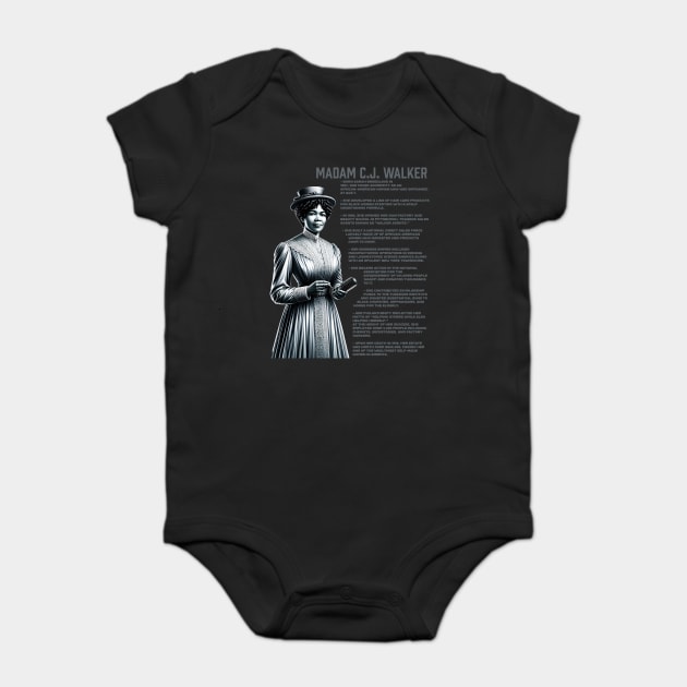 Madam CJ Walker Baby Bodysuit by UrbanLifeApparel